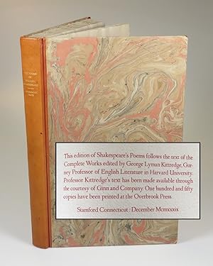 The Poems of William Shakespeare, a publisher's presentation copy, one of fewer than 100 copies f...