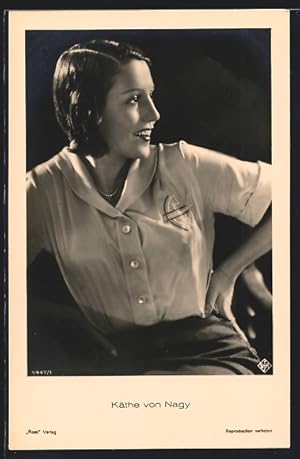 Ansichtskarte Käthe von Nagy, Profilportrait der Schauspielerin