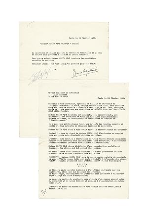 Le mythique contrat original signé entre Édith Piaf et Bruno Coquatrix pour lOlympia 1956