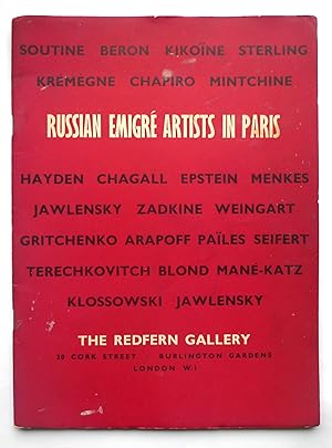 Russian Emigré Artists in Paris. The Redfern Gallery, London December 1, 1953 through January 9, ...