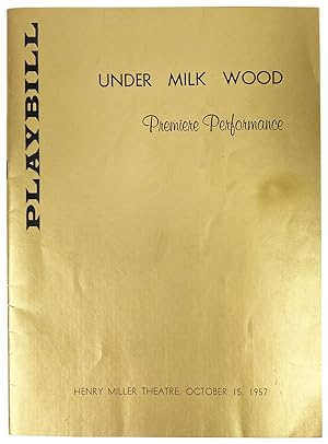 Under Milk Wood Premiere Performance Playbill