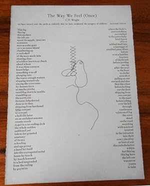 The Way We Feel (Once) (Poetry Broadside Signed by Poet, Artist and Printer)