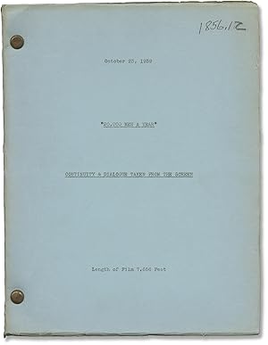 20,000 Men a Year (Original post-production screenplay for the 1939 film)