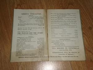 Programme: Abbey Theatre Dublin Feb 8th, 1926 First Production of The Plough and The Stars A Trag...