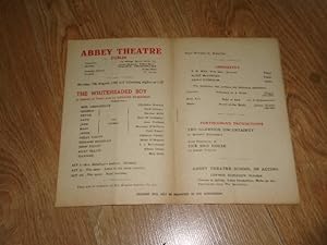 Programme: Abbey Theatre Dublin Monday, 7th August, 1944 The Whiteheaded Boy A Comedy in Three Acts
