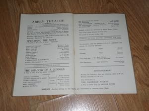 Programme: Abbey Theatre Dublin Monday, 29th January, 1934 Spreading the News
