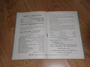 Programme: Abbey Theatre Dublin 4th, 5th & th August, 1927 Juno and The Paycock A Tragedy in Thre...