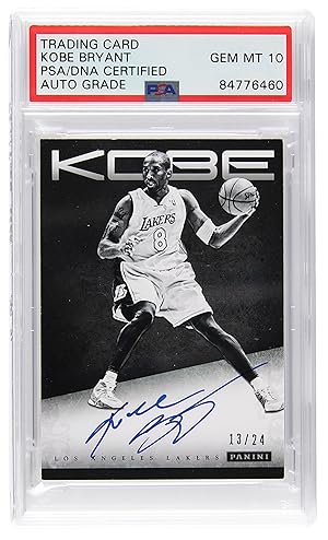 Kobe Bryant - Panini trading card, signed.