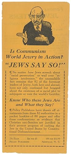 Is Communism World Jewry in Action? "JEWS SAY SO!"