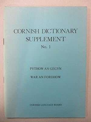 Cornish Dictionary Supplement No.1
