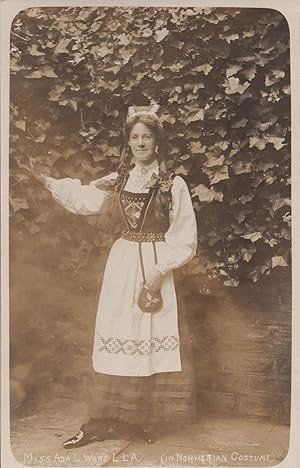 Miss Ada Ward Salvation Army Norwegian Costume Theatre RPC Postcard