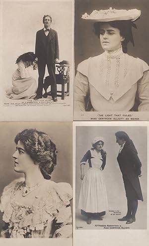 Gertrude Elliott The Light That Failed 4x Antique Library Theatre Postcard s