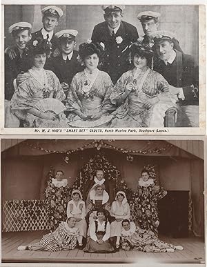 Mr WJ Mays Smart Set Cadets 2x Antique Theatre Postcards incl RPC