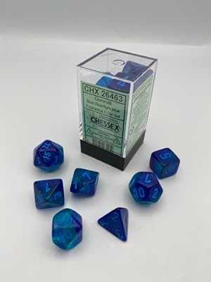 Gemini® Polyhedral Blue-Blue/light blue Luminary 7-Die Set