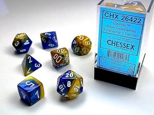 Gemini® Polyhedral Blue-Gold/white 7-Die Set