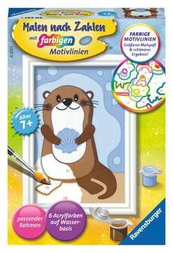 Ravensburger Malen nach Zahlen 20291 - Froehlicher Otter - Kinder ab 7 Jahren