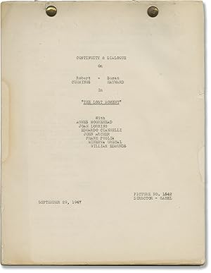 The Lost Moment (Original post-production script for the 1947 film noir)