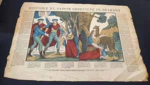 Gravure sur bois - Couleur - Hinzelin Nancy - Histoire de Sainte Geneviève de Brabant