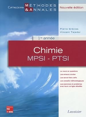 Chimie MPSI-PTSI 1re ann e - Pierre Gr cias