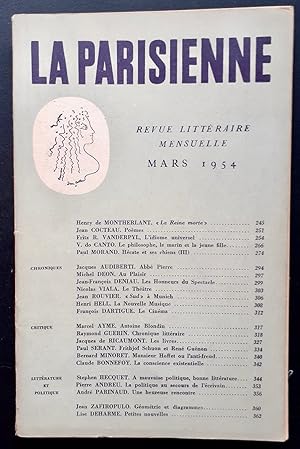 La Parisienne. Revue littéraire mensuelle : n°15, mars 1954.