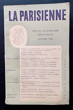 La Parisienne. Revue littéraire mensuelle : n°24, janvier 1955.