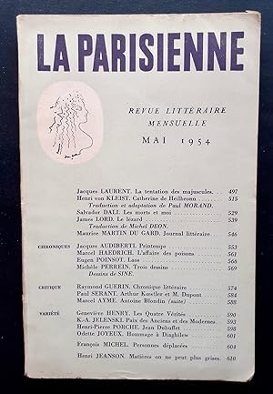 La Parisienne. Revue littéraire mensuelle : n°17, mai 1954.