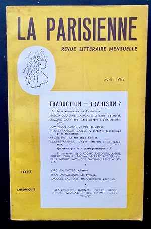 La Parisienne. Revue littéraire mensuelle : n°43, avril 1957, Traduction = trahison ?