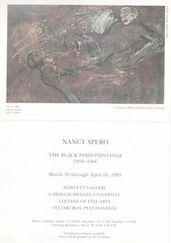 Nancy Spero: The Black Paintings 1959-1966. (Exhibition at Hewlett Gallery, Carnegie-Mellon Unive...