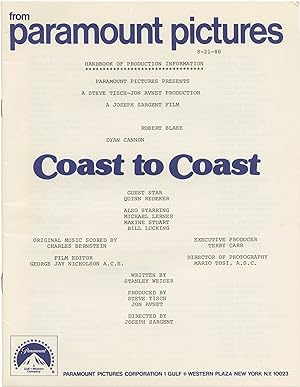 Coast to Coast (Original press kit for the 1980 film)