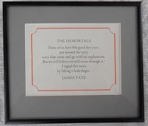 The Immortals Framed Poetry Postcard)