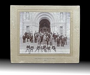 [Rattenbury] Photograph of 1898 Legislative Assembly and Premier on Stairs of New Parliament Buil...