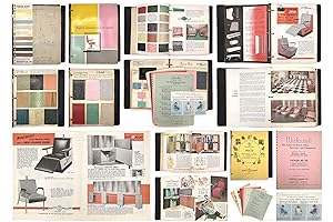 1960 Beauty Salon Equipment and Furniture Trade Catalogs with Sixty (60) Samples of Vinyl Upholst...