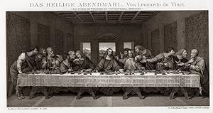 The Last Supper by Michaelangelo after engraving by Raphael Morghen