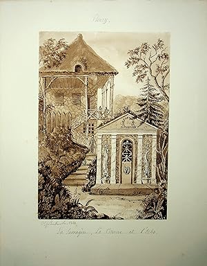 Dessin original - Val Fleury, Fleury sous Meudon, Meudon - « La Sauvagère, La Citerne et l’Echo »