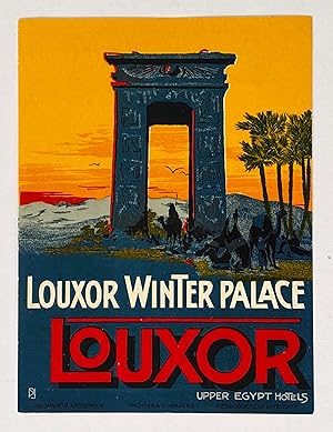 Original Vintage Luggage Label - Louxor Winter Palace Hotel