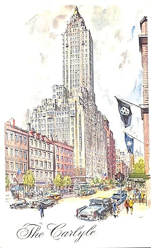 The Carlyle Hotel 1957 Postcard