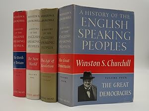 A HISTORY OF THE ENGLISH SPEAKING PEOPLES (COMPLETE 4 VOLUME SET) (DJ is protected by a clear, ac...