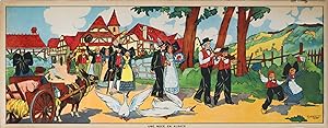 1930s French Art Deco Travel Poster, Une Noce en Alsace (Honeymoon in Alsace)