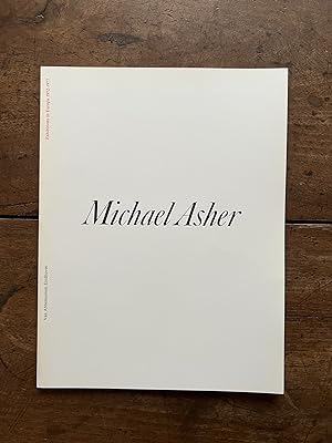 Michael Asher: Exhibitions in Europe 1972-1977