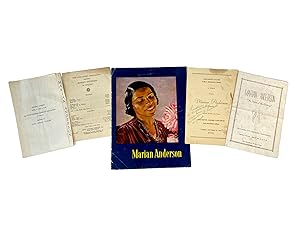 Marian Anderson Concert Program Archive: "The first African American singer to perform at the Met...