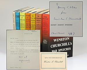 The War Speeches, a full set of seven British first editions - Into Battle, The Unrelenting Strug...