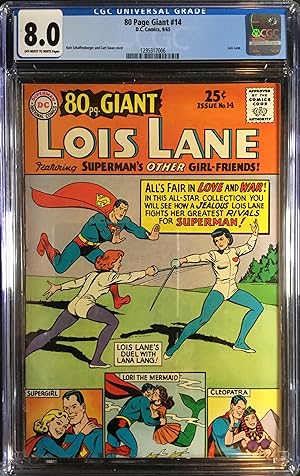 EIGHTY-PAGE GIANT (80 pg. GIANT) No. 14 - LOIS LANE (Sept. 1965) - CGC Graded 8.0 (VF)