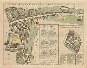 A map of the parish of St Mary, Whitechapel. A map of the parish of St Katherine's by the Tower