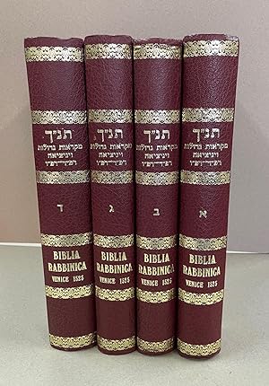 BIBLIA RABBINICA. 4 VOLUMES. A REPRINT OF THE 1525 VENICE EDITION. Edited By JACOB BENHAYIM IBN A...