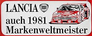 1981 German Car Poster, Lancia auch 1981 Markenweltmeister (Lancia became world brand champion in...