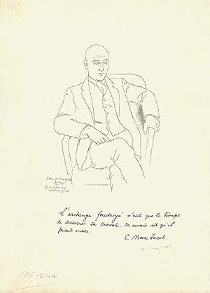 MAX JACOB. Double Signed Litho by Picasso and Max Jacob [No. 17 of an edition of 30]