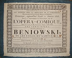 L'Opéra-Comique, Beniowski