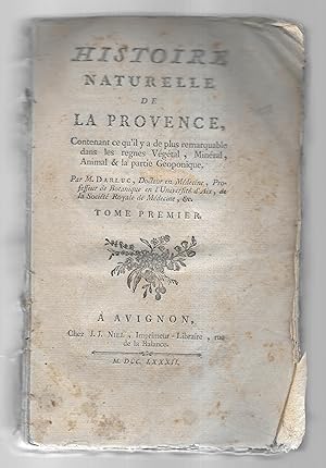 Histoire naturelle de la Provence