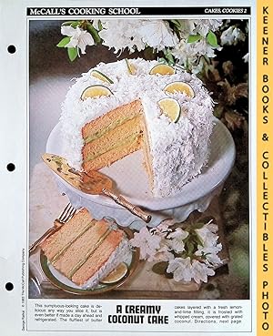 McCall's Cooking School Recipe Card: Cakes, Cookies 2 - Coconut-Cream Cake With Lemon-And-Lime Fi...