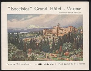 Excelsior Grand Hotel Varese - Comm. Giulio Toni - Depliant pubblicitario